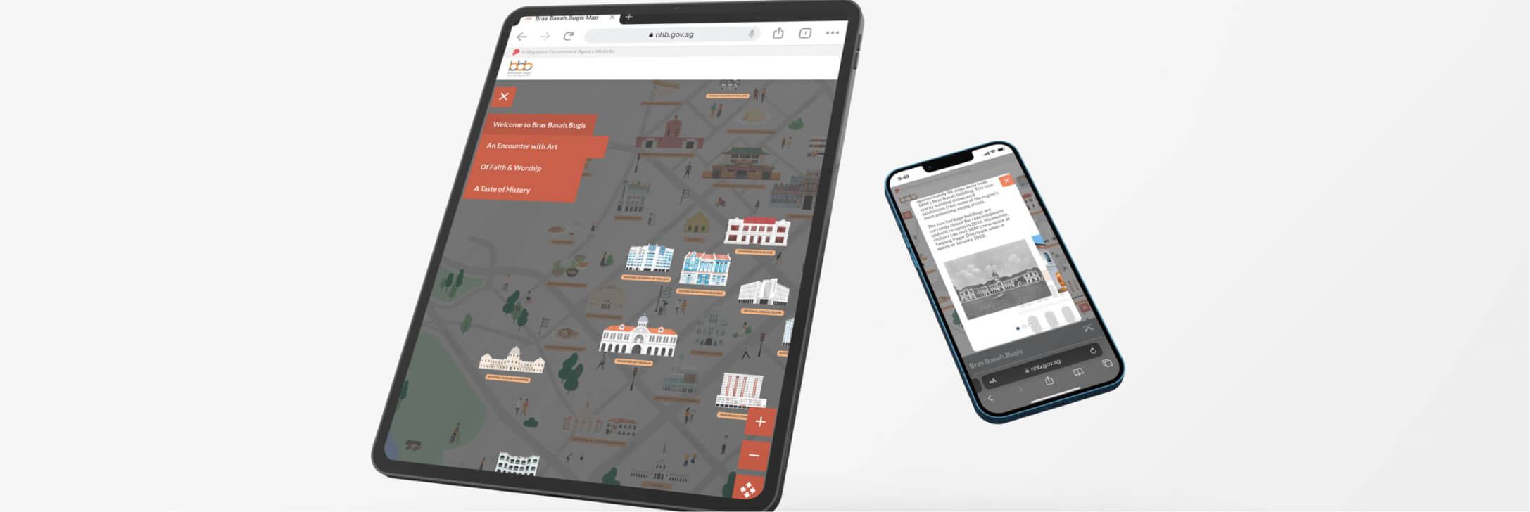 Bras Basah Bugis Precinct Digital Map Experience